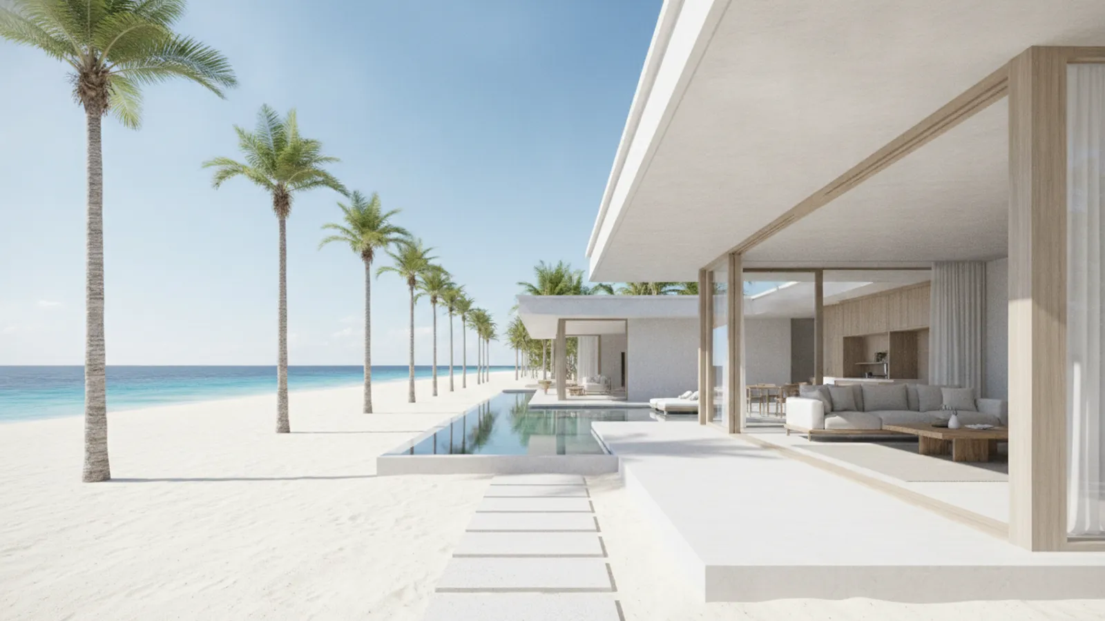 Beachfront villa with white sand beach in Cebu, Philippines